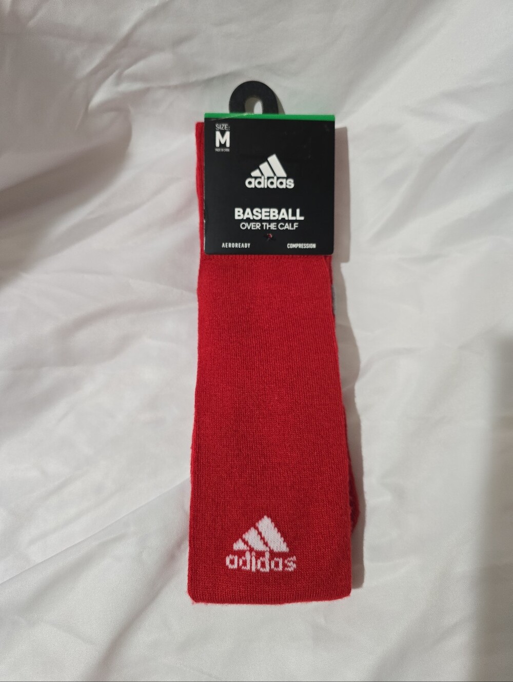 NWT Adidas Aeroready Men Baseball Over The Calf Compression Socks Red Medium